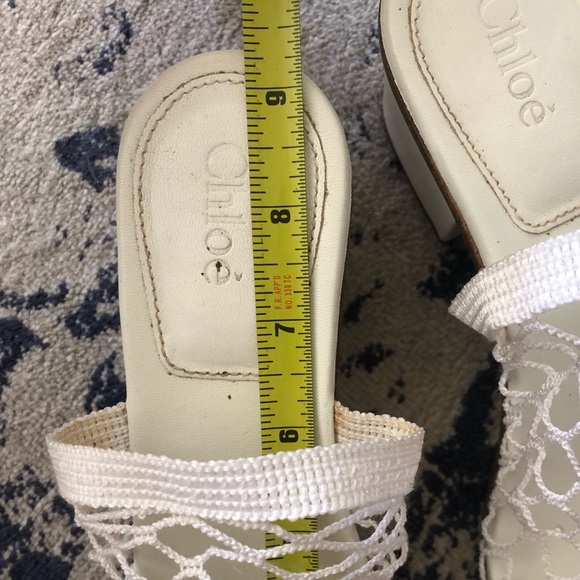 chloe white mesh lucy sandals - Picture 7 of 8